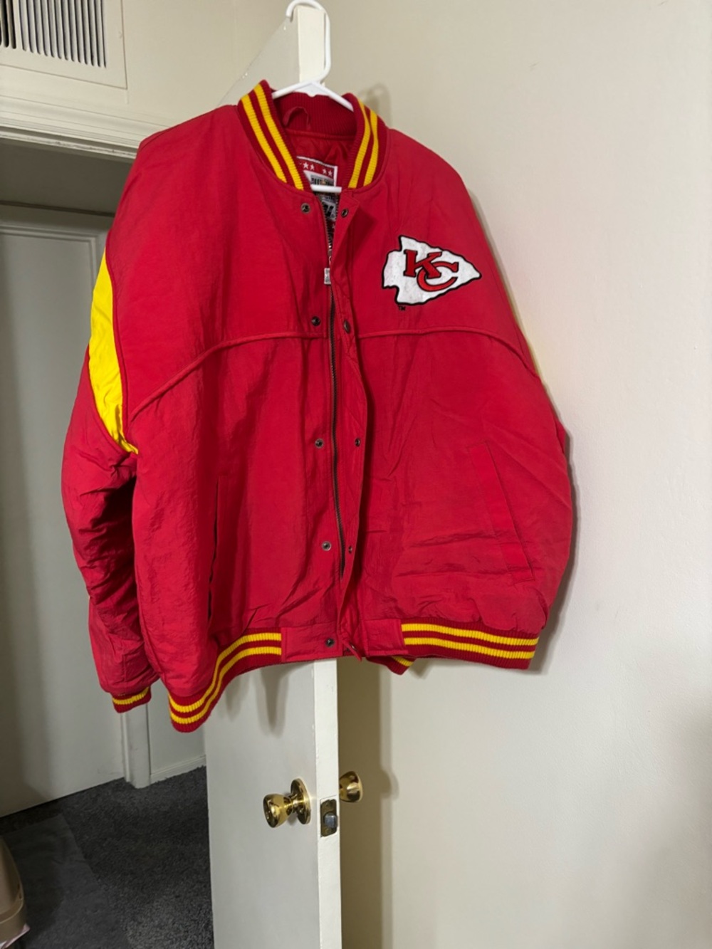 Kansas City Chiefs Red & Yellow Varsity Jacket - Picture 3 of 6